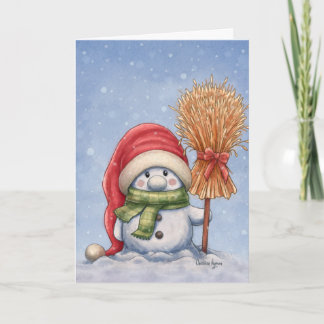 A Little Snowman Holiday Card
