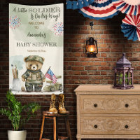 A Little Soldier Boy Teddy Bear Baby Shower