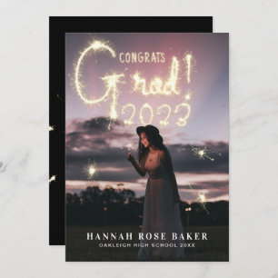 A Little Sparkle Modern 2023 Graduation Photo Announcement