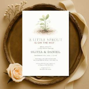 A Little Sprout Couples Baby Shower Invitation