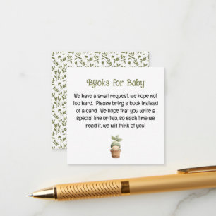 A Little Sprout on the Way Books for Baby Card