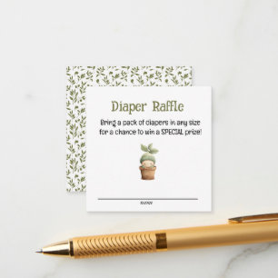 A Little Sprout on the Way Diaper Raffle Card