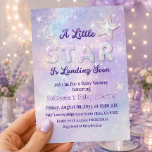 A Little Star Is Landing Celestial Baby Shower