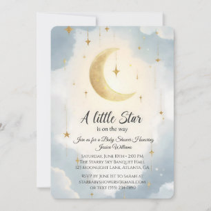 A Little Star Is On The Way Baby Shower Invitation