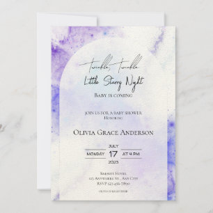 A Little Starry Night Baby Shower Invitation