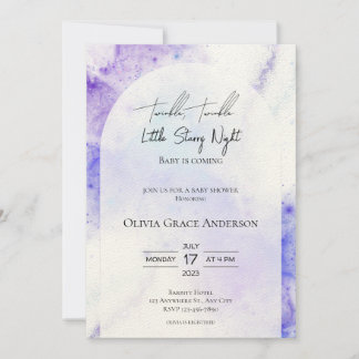 A Little Starry Night Baby Shower Invitation