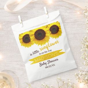 A Little Sunflower Is On The Way! Baby Shower Favour Bags