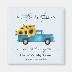 A Little Sunflower Is On The Way Baby Shower Magnet