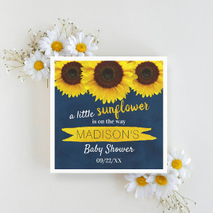 A Little Sunflower Is On The Way! Baby Shower Napkin