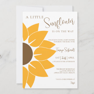 A Little Sunflower Is On The Way Invitation