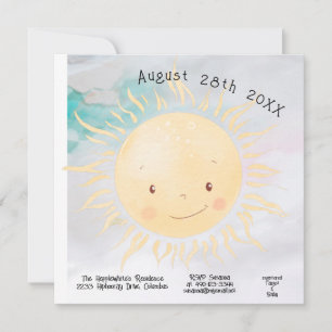 A Little Sunshine Personalised Baby Shower Invitation