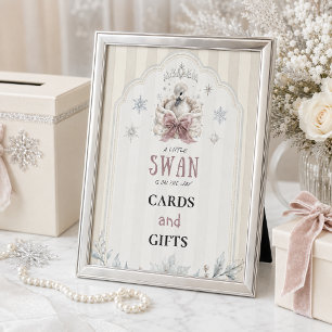 A Little Swan Winter Princess Baby Shower Favour Poster