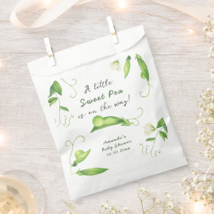 A Little Sweet Pea Is On The Way Baby Shower Favour Bags