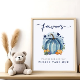 A Little Sweet Pumpkin Boy Baby Shower Favours Her Poster