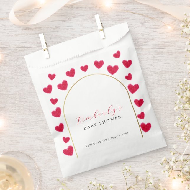 A Little Sweetheart Arch Valentines Baby Shower Favour Bags (Clipped)