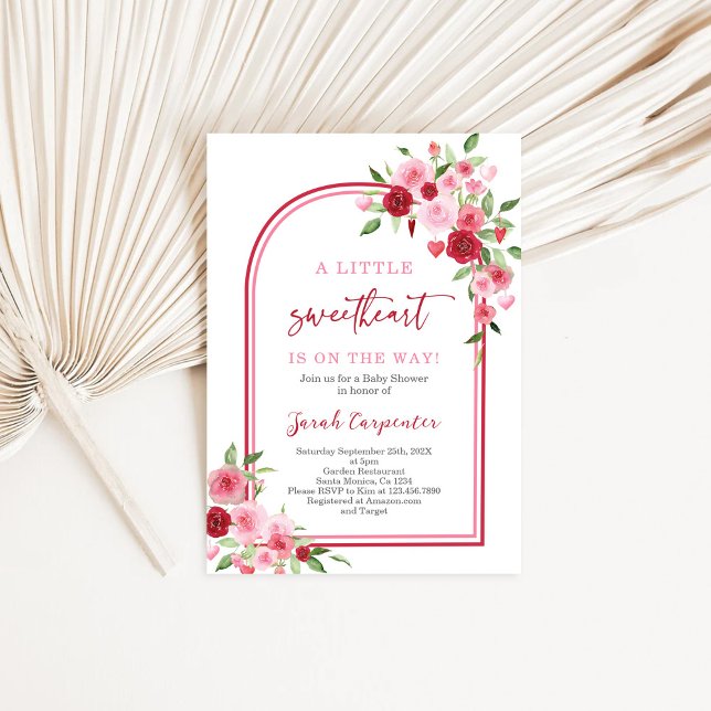 A Little Sweetheart Baby Shower Invitation (Creator Uploaded)
