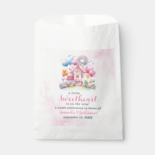 A Little Sweetheart Candy Baby Shower Favour Bags (Front)