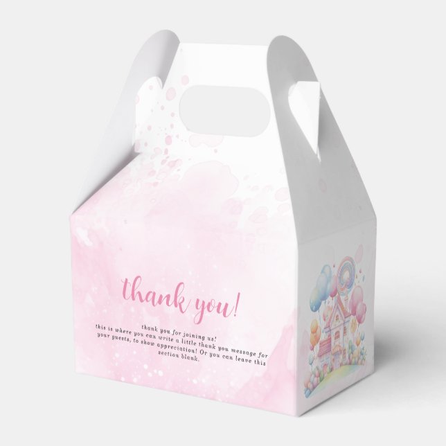 A Little Sweetheart Candy Baby Shower Favour Box (Back Side)
