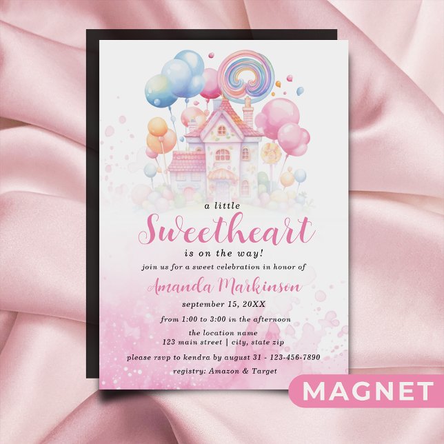 A Little Sweetheart Candy Baby Shower Invitation (Creator Uploaded)