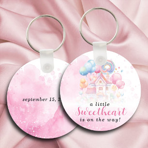 A Little Sweetheart Candy Baby Shower Key Ring