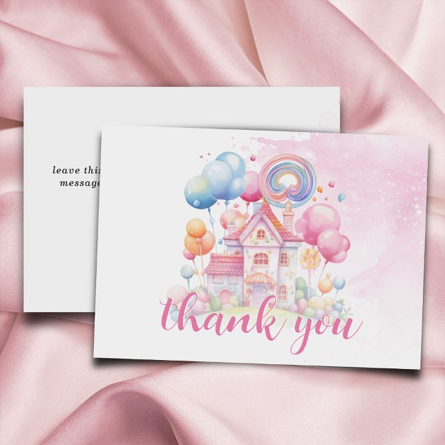 A Little Sweetheart Candy Baby Shower Thank You Card (Creator Uploaded)
