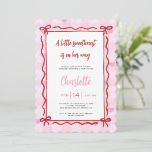 A Little Sweetheart Coquette Baby Shower Party Invitation
