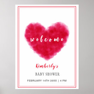A Little Sweetheart Frame Welcome Baby Shower Poster