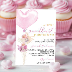 A Little Sweetheart Girls Baby Shower Invitation