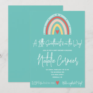 A Little Sweetheart is on the Way!  Baby Shower In Invitation