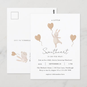 A Little Sweetheart is on the Way Baby Shower Postcard