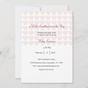 A Little Sweetheart is on the Way Invitation