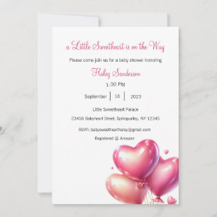 A Little Sweetheart is on the Way Invitation