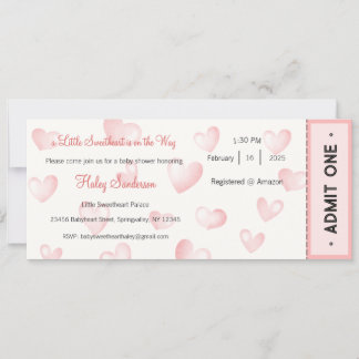 A Little Sweetheart is on the Way Invitation