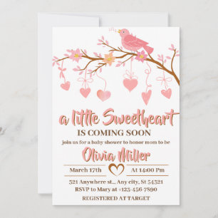 A Little Sweetheart Valentine Baby Shower Invitation