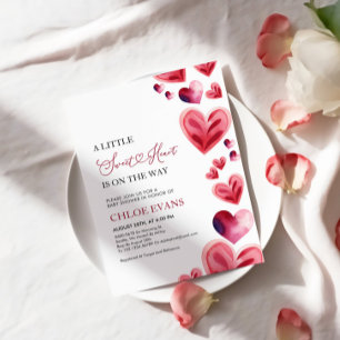 A Little Sweetheart Valentine Baby Shower  Invitation