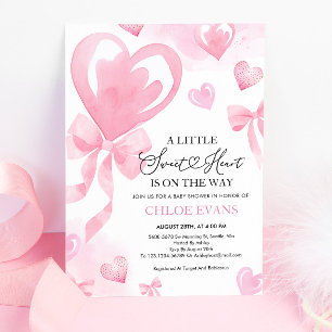 A Little Sweetheart Valentine Baby Shower  Invitation