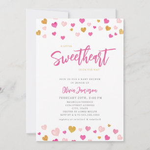 A Little Sweetheart Valentine Baby Shower Invitation