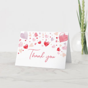 A Little Sweetheart Valentine Baby Shower  Thank You Card
