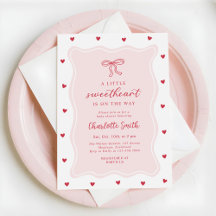 A Little Sweetheart Valentine Bow Baby Shower