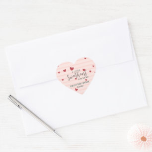 A little sweetheart valentine hearts baby shower heart sticker