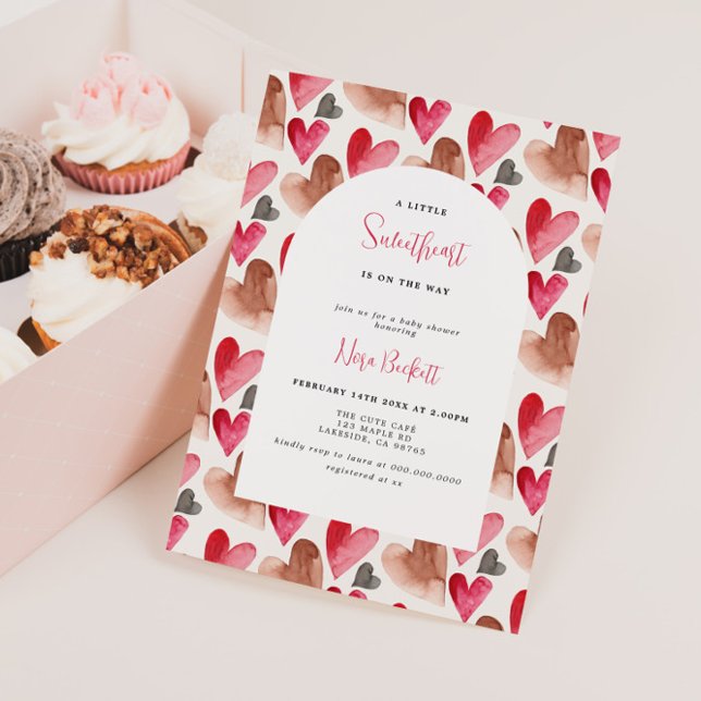 A Little Sweetheart Valentines Baby Shower Invitation (Creator Uploaded)