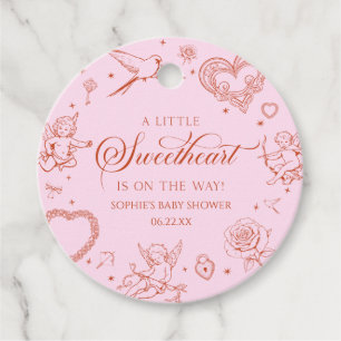 A Little Sweetheart Valentine's Day Baby Shower Favour Tags