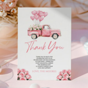 A Little Sweetheart Valentine's Day Baby Shower Thank You Card