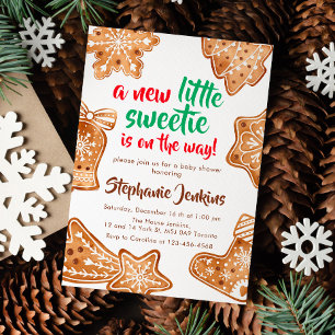 A Little Sweetie Is On Way Cookie Baby Shower Invitation