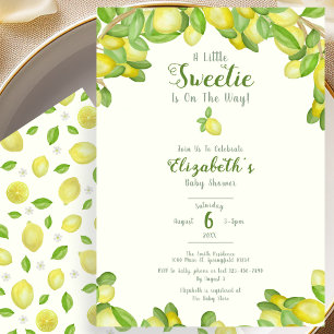 A Little Sweetie Lemon Baby Shower Invitation