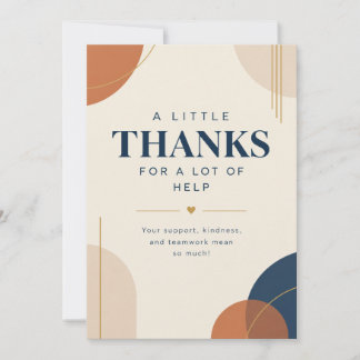 A Little Thanks for a Lot of Help Thank You Card