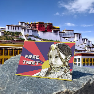 A little Tibetan girl  SAVE TIBET~! FREE TIBET! Postcard