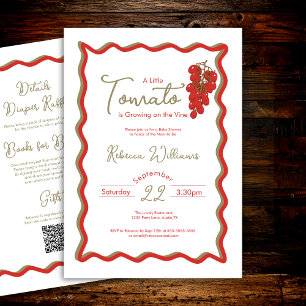 A Little Tomato is Growing on the Vine all in one Invitation