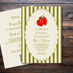 A Little Tomato is on Vine Baby Shower All in One Invitation
