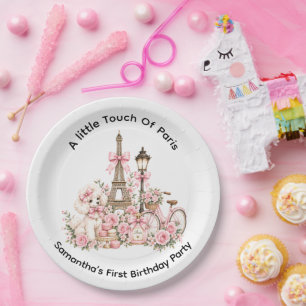 A Little Touch Of Paris Girls’ 1st. Birthday Party Paper Plate
